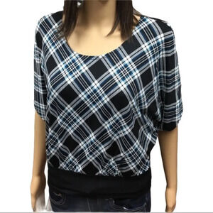 WS237 Sixteen Stretch Wide Neck Blouse Top M